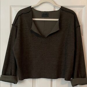 Urban Outfitters Inside Out Oversized Notch neck top small petite